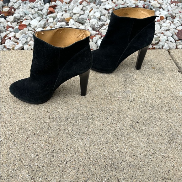 SALE Nine West Genuine Leather Suede High Heel Platform Boots Booties - Picture 3 of 10